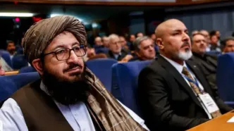 حضور نماینده طالبان در یک همایش اقتصادی در ایران + عکس