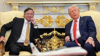 ترامپ و رئیس جمهور کلمبیا علی‌رغم ماه‌ها تنش و ایدئولوژی‌های کاملاً متفاوت‌شان، دیدار کردند