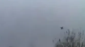 لحظه انهدام پهپاد روس توسط جنگنده اف-۱۶