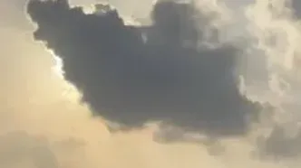 خلاقیت ابرها؛ نقشه ایران در آسمان هرمزگان