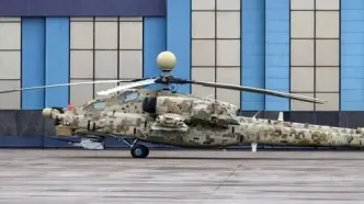 تصویری از یک بالگرد تهاجمی روسی میل Mi-28 در خدمت ارتش ایران