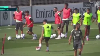 ویدئو: چالش گولر و گارسیا در تمرینات رئال مادرید