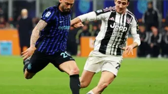 اینتر دربی ایتالیا را فتح کرد/ یوونتوس در دقایق پایانی کم آورد