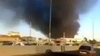 آتش‌سوزی گسترده در کارخانه تولید کفش در جاده خاوران