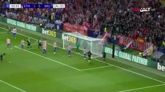 گل اول کلوب بروژ به اتلتیکو مادرید+ ویدئو