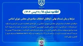 داوطلبان انتخابات میان‌دوره‌ای مجلس تا ۲ اسفند ثبت‌نام را نهایی کنند