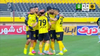 گل اول سپاهان به خیبر + ویدئو