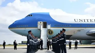 همزمان با سفر لاریجانی، یک هواپیمای آمریکایی در راه مسقط