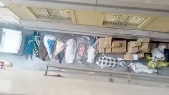 جزئیات پیکرهای پیچیده در پتو در بیمارستان «الغدیر»؛