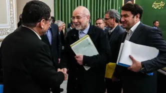 تصاویر: دیدار وزیر علوم و جمعی از رؤسای دانشگاه‌ها با قالیباف