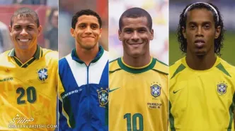 ویدیو| گذر زمان با ستاره‌های محبوب برزیلی؛ از رونالدو تا روماریو و رونالدینیو