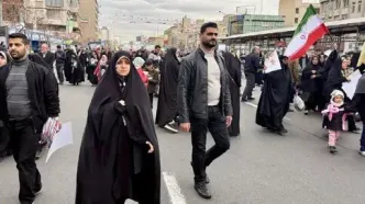 حضور معاون رئیس‌جمهور در امور زنان در راهپیمایی ۲۲ بهمن