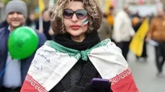 زنان حاضر در راهپیمایی ۲۲ بهمن در قاب تصویر صداوسیما