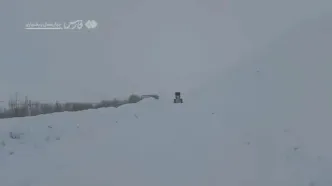 بارش برف ۸۰ سانتی‌متری در کوهرنگ +‌ ویدئو