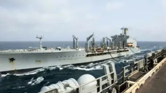 ویدئویی از لحظه برخورد دو ناو جنگی آمریکا