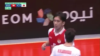 گل پنجم فوتسال اندونزی به ایران + ویدئو