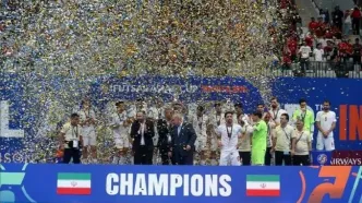 جشن قهرمانی تیم ملی فوتسال به روایت تصویر