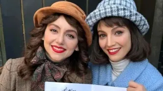 عکس سلفی نازنین بیاتی در پشت صحنه تاسیان