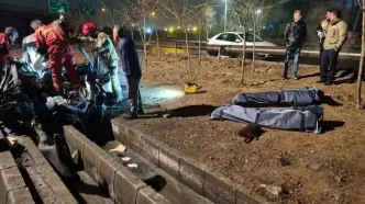 برخورد مرگبار کامیون با پراید در مشیریه/ ۲ نفر جان باختند