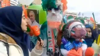 یکی از حاضران در راهپیمایی: گرانی مهم نیست، نون و پنیر می‌خوریم