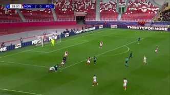 گل اول پاری سن ژرمن به موناکو+ ویدئو