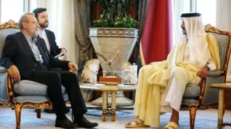 دیدار و گفت‌وگوی لاریجانی با امیر قطر