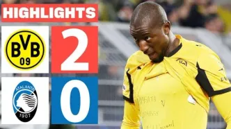 ویدیو| خلاصه بازی دورتموند ۲ - آتالانتا ۰/ گام محکم با درخشش گیراسی