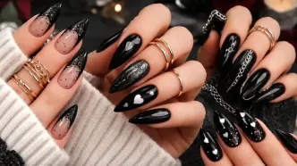 13 مدل ناخن مشکی برای ولنتاین؛ انتخابی خاص و متفاوت برای روز عشق