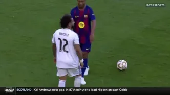 شوخی جنجالی مارسلو و رونالدینیو در بازی اسطوره‌ها