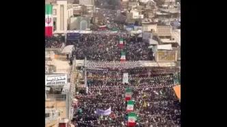 تصاویر هوایی‌ از جمعیت بی‌سابقه راهپیمایی قم
