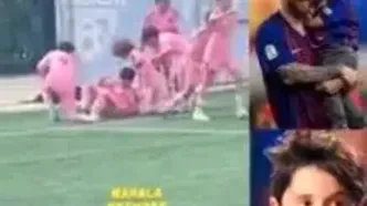 گلزنی پسر مسی و خوشحالی به سبک پدرش