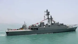 حضور ناوشکن دنا در رژه رزمایش دریایی میلان در هند