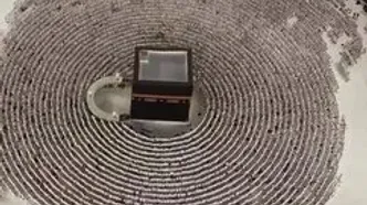 تصویری خیره‌کننده از کعبه از بالا