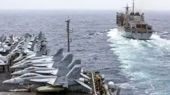 تصویری از آرایش جدید ناوگان آمریکا در منطقه