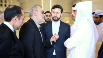 تصاویر دیدار علی لاریجانی با وزیر خارجه قطر