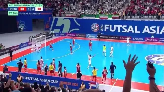 گل پنجم فوتسال ایران به اندونزی + ویدئو