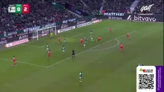 ویدیو: گل سوم بایرن مونیخ به وردربرمن توسط گورتسکا