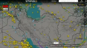 ببینید| تصاویری از کلیر شدن آسمان ایران به روایت سایت فلایت رادار