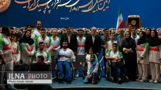 آیین تجلیل از قهرمانان سرافراز پارالمپیک ایران با حضور پزشکیان و دنیامالی