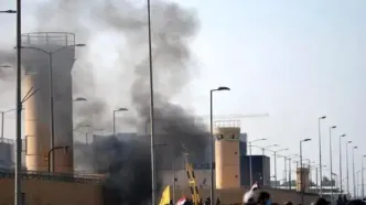 انفجار کنترل شده در مرکز پشتیبانی سفارت آمریکا در بغداد