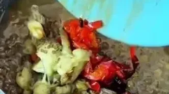 طرز تهیه حلیم بادمجان فوری و ارزان بدون گوشت