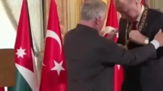 پادشاه اردن به اردوغان هدیه ویژه داد+فیلم