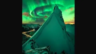 عکس روز ناسا؛ رقص سبز شفق‌ها در آسمان نروژ