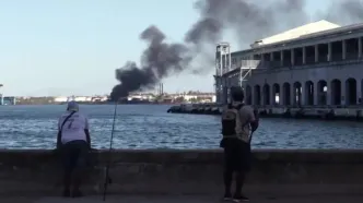 آتش‌سوزی در پالایشگاه نفت کوبا