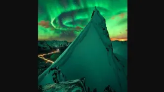 عکس روز ناسا از درخشش سبزرنگ شفق قطبی