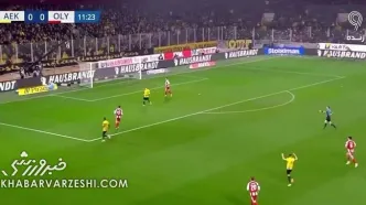 ویدیو| خلاصه بازی  آاک آتن ۱ - المپیاکوس ۱/ گلزنی طارمی در دربی جنجالی