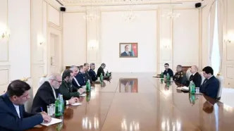 رایزنی وزیر دفاع ایران با علی‌اف در باکو