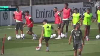 ویدئو: چالش گولر و گارسیا در تمرینات رئال مادرید