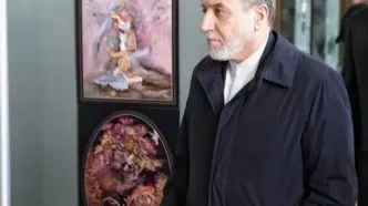 بازید عراقچی از نمایشگاه آثار استاد فرشچیان در مقر اروپایی سازمان ملل