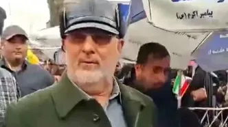 حضور فرمانده کل سپاه با لباس شخصی در مراسم 22 بهمن